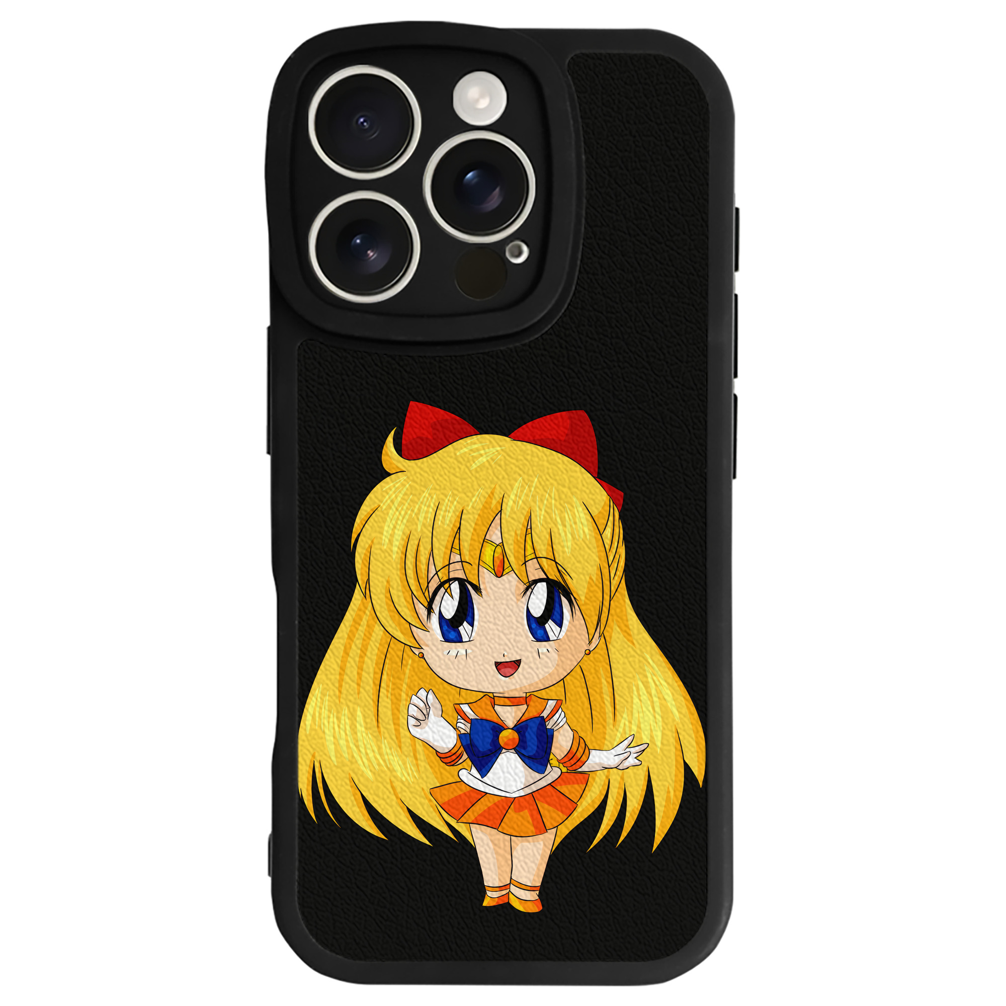 （画像用） 美少女戦士セーラームーン 愛野 美奈子 あいの みなこ Sailor Moon Aino Minako 【iPhone 16シリーズ対応】シリコンスマホケース（レザー調） 材質：シリコン